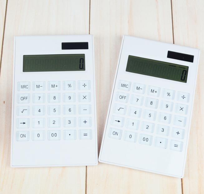 12 Digital White Solar Calculator